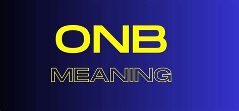 ONB Meaning